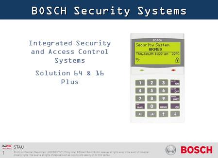 1 Strictly confidential | Department | MM/DD/YYYY | Filing note | © Robert Bosch GmbH reserves all rights even in the event of industrial property rights.