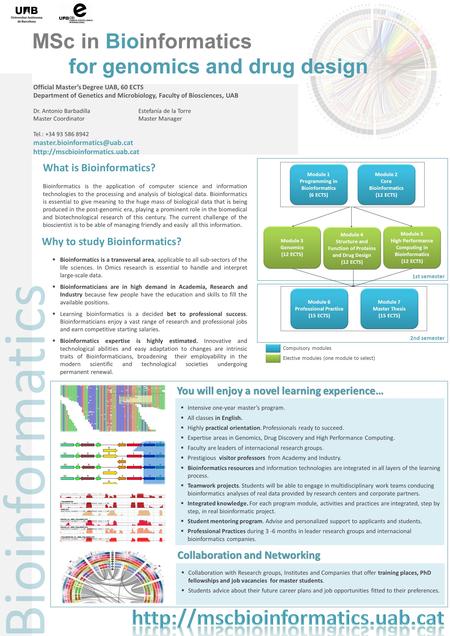 Bioinformatics is the application of computer science and information technologies to the processing and analysis of biological data. Bioinformatics is.