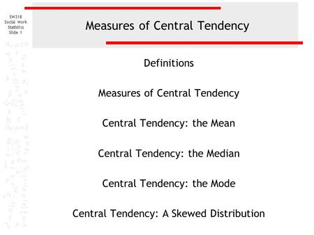 Measures of Central Tendency