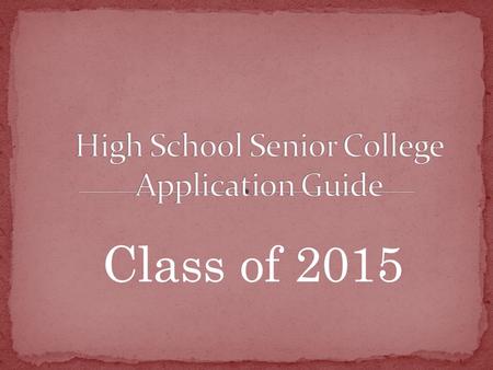 Class of 2015. Student program Partners in preparation Applying to Brookdale Applying to 4-year schools Navigating the NCAA Second semester activities.