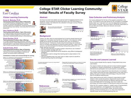 Data Collection and Preliminary Analysis Our survey addressed the first two of the questions presented in this study. The Qualtrics survey was framed by.