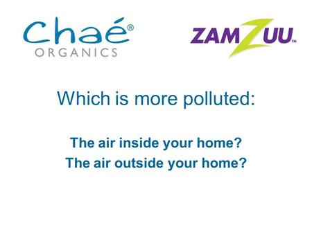 Which is more polluted: The air inside your home? The air outside your home?