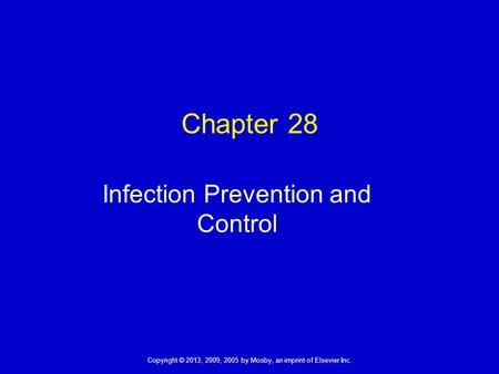 Infection Prevention and Control