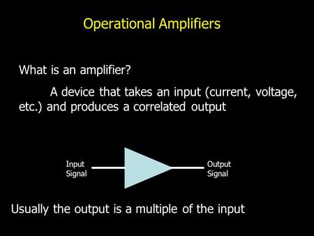 Operational Amplifiers