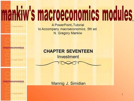 mankiw's macroeconomics modules