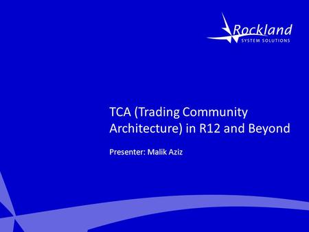 TCA (Trading Community Architecture) in R12 and Beyond