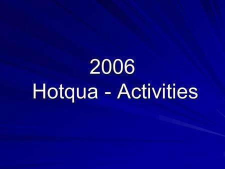 2006 Hotqua - Activities. Hotqua Aktivitäten 2006 www.hotqua.de 2 Implementation & Certification Implementation workshop ISO 9001 Satisfaction degree.