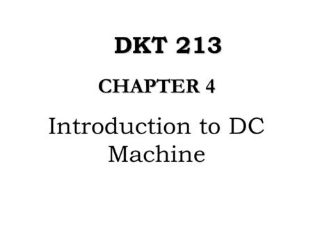 Introduction to DC Machine