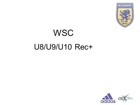 WSC U8/U9/U10 Rec+. Sean McKuras Director of Youth Development University of Wisconsin-River Falls. Head Women’s Soccer Coach. USSF “B” License. National.