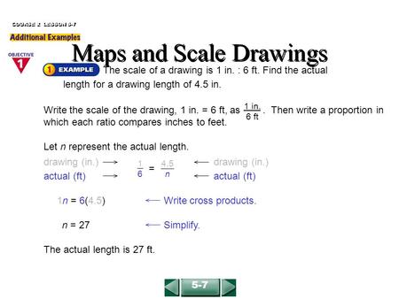 Maps and Scale Drawings