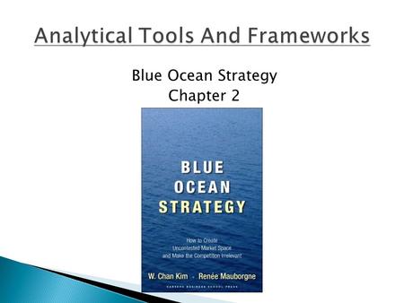 Analytical Tools And Frameworks