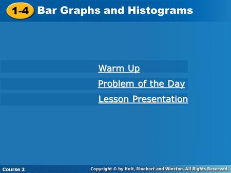 Bar Graphs and Histograms