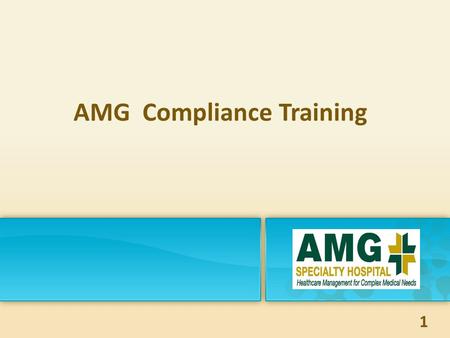 AMG Compliance Training