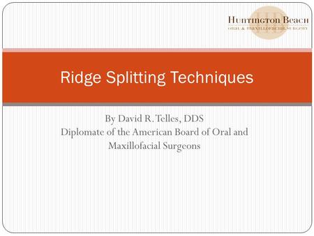 Ridge Splitting Techniques