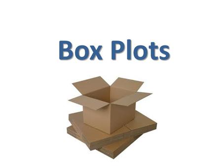 Box Plots. How to create a box plot 1.Put data in numerical order and find the five number summary. 2.Draw a number line, appropriately scaled, to represent.