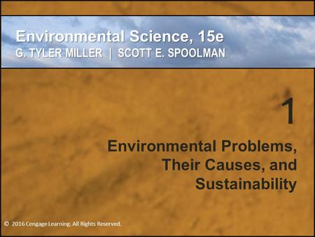 Environmental Problems, Their Causes, and Sustainability