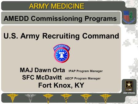 AMEDD Commissioning Programs