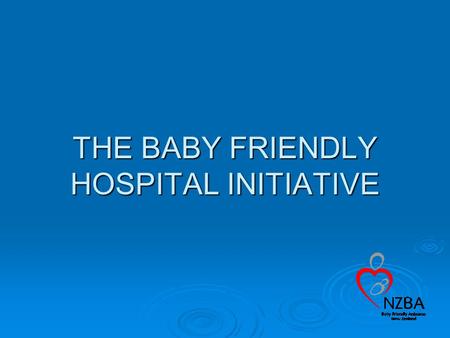 THE BABY FRIENDLY HOSPITAL INITIATIVE