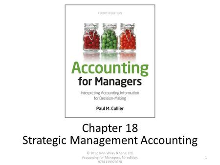 Strategic Management Accounting