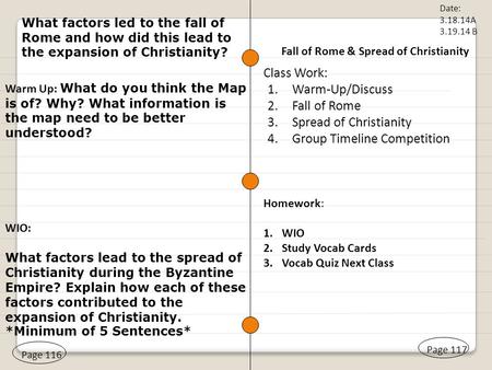 Fall of Rome & Spread of Christianity