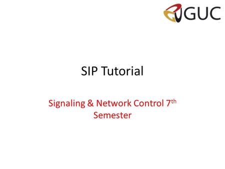 Signaling & Network Control 7th Semester