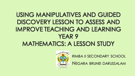 No.DistrictPrimarySecondary Vocational /Technical Total 1 Brunei Muara 6223591 2Tutong286-34 3Belait165223 4Temburong121-13 TOTAL119357161.