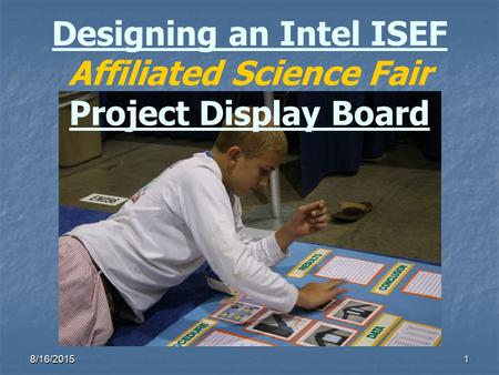 Designing an Intel ISEF Affiliated Science Fair Project Display Board