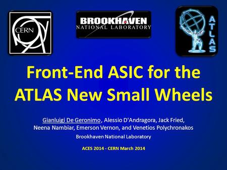 Front-End ASIC for the ATLAS New Small Wheels