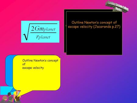 Escape velocity is the velocity required to just escape the gravitational pull of the planet. It depends on the ratio of the mass and radius of the planet.