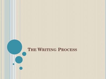 T HE W RITING P ROCESS. D O N OW : I N YOUR JOURNAL : E VERYBODY W RITES : What was challenging about writing for a sustained period of time in their.