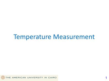 Temperature Measurement