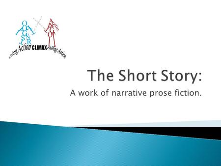 A work of narrative prose fiction..  Setting: Refers to a time, place and atmosphere; where it’s happening and when.  The short story usually takes.