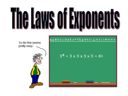 The Laws of Exponents.