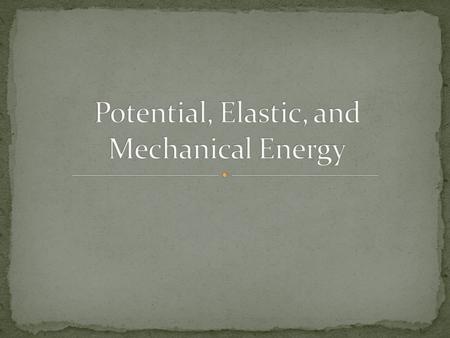 It takes work to lift a mass against the pull (force) of gravity The force of gravity is m·g, where m is the mass, and g is the gravitational acceleration.