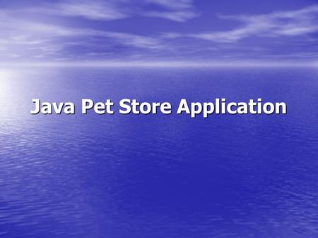 Java Pet Store Application. Outline Introduction Introduction Information Layer Information Layer Application Layer Application Layer Infrastructure Layer.