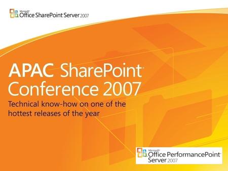 Building PerformancePoint 2007 solutions Monitoring & Analytics Stephen Van de Walker Handy Program Manager, Microsoft PerformancePoint Nick Barclay Senior.