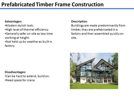 Prefabricated Timber Frame Construction