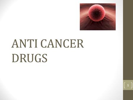 ANTI CANCER DRUGS.