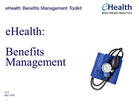 eHealth: Benefits Management