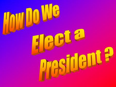 The way that a presidential election is won is not determined by the total number of votes an individual gets.