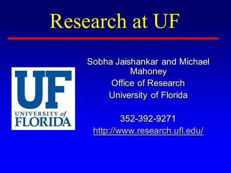 Sobha Jaishankar and Michael Mahoney