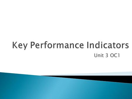 Key Performance Indicators