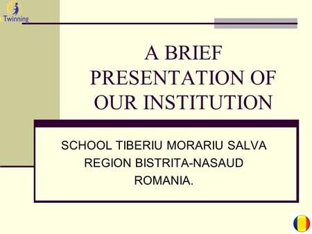 A BRIEF PRESENTATION OF OUR INSTITUTION SCHOOL TIBERIU MORARIU SALVA REGION BISTRITA-NASAUD ROMANIA.