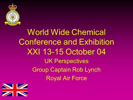 World Wide Chemical Conference and Exhibition XXI October 04