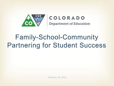 Family-School-Community Partnering for Student Success