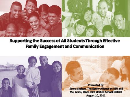 Outcomes Participants will… TimeTopic 8:30Welcome and introductions Session overview What do equitable learning communities look and feel like for staff,