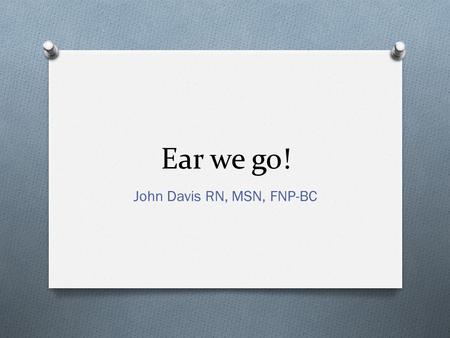 John Davis RN, MSN, FNP-BC