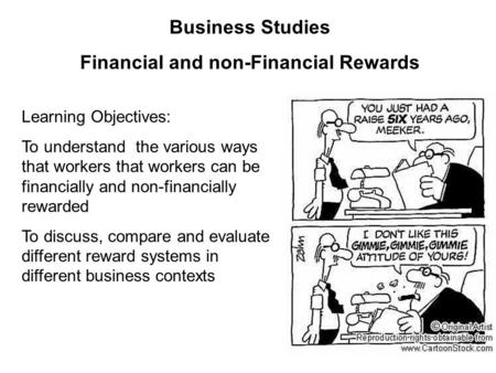 Financial and non-Financial Rewards