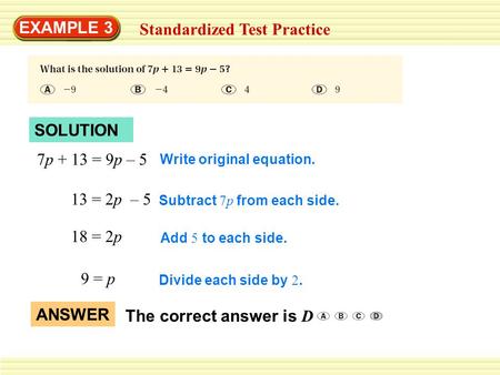 Standardized Test Practice