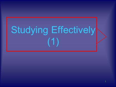 1 Studying Effectively (1) 2 Your Brain Is incredibily complex and capable It comes without an owners manual! Rarely are we told how it works, and how.